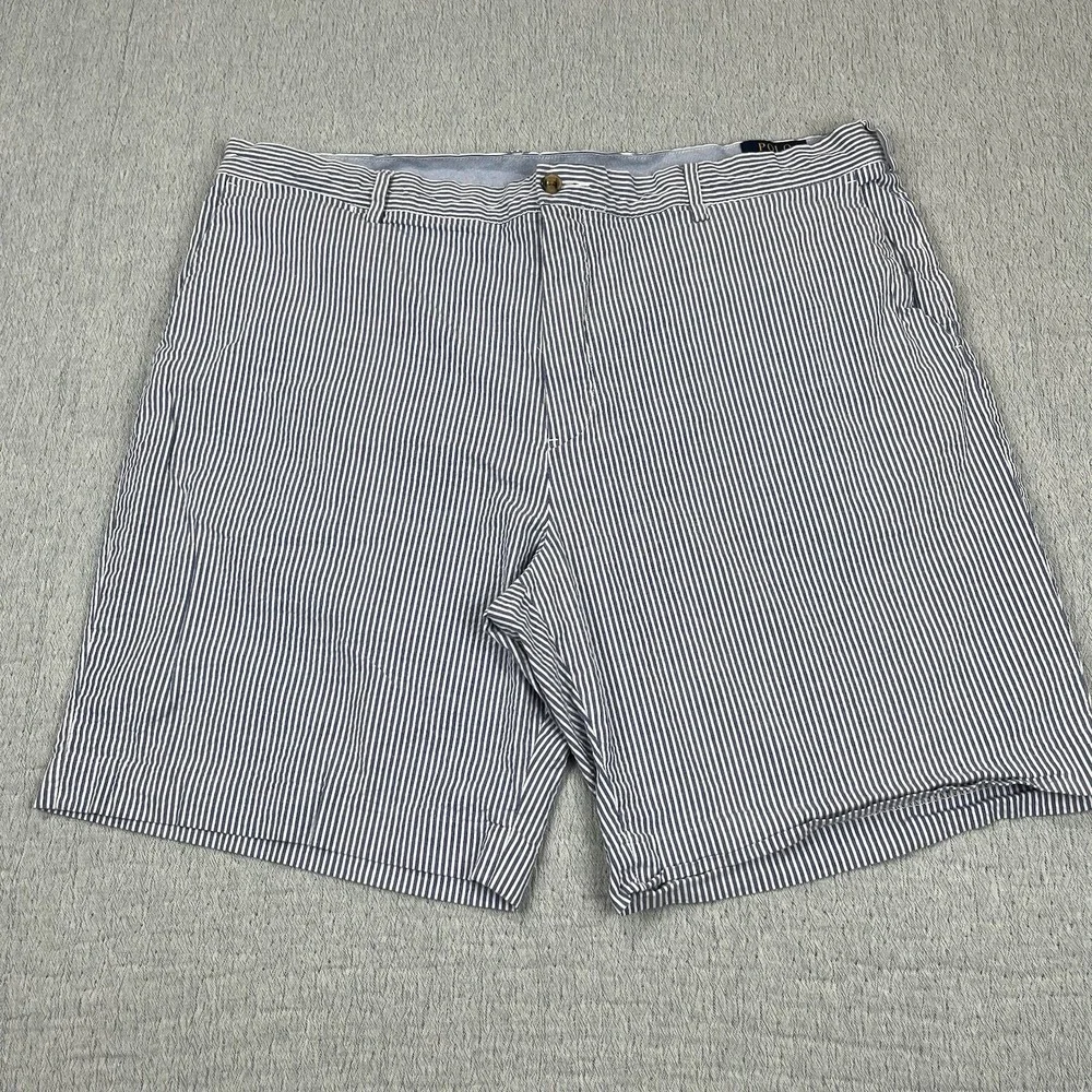 Polo Ralph Lauren Shorts Men's 40x9‎ Blue Stretch Straight Seersucker Pony